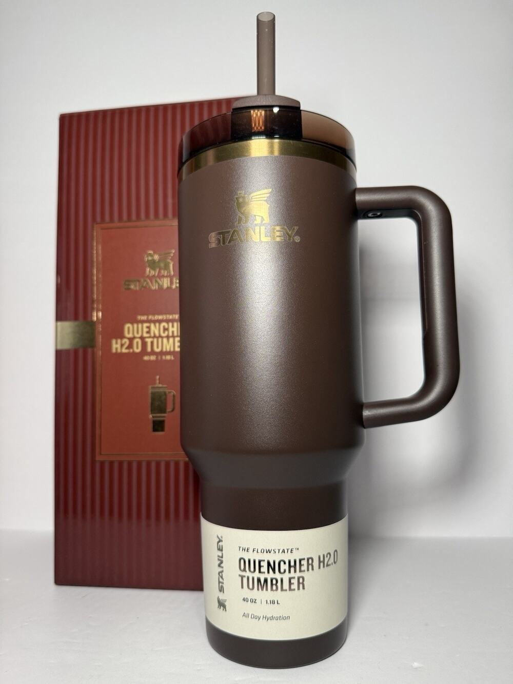 Authentic Stanley Limited Edition CHOCOLATE GOLD 40oz Quencher Tumbler BNWT BNIB